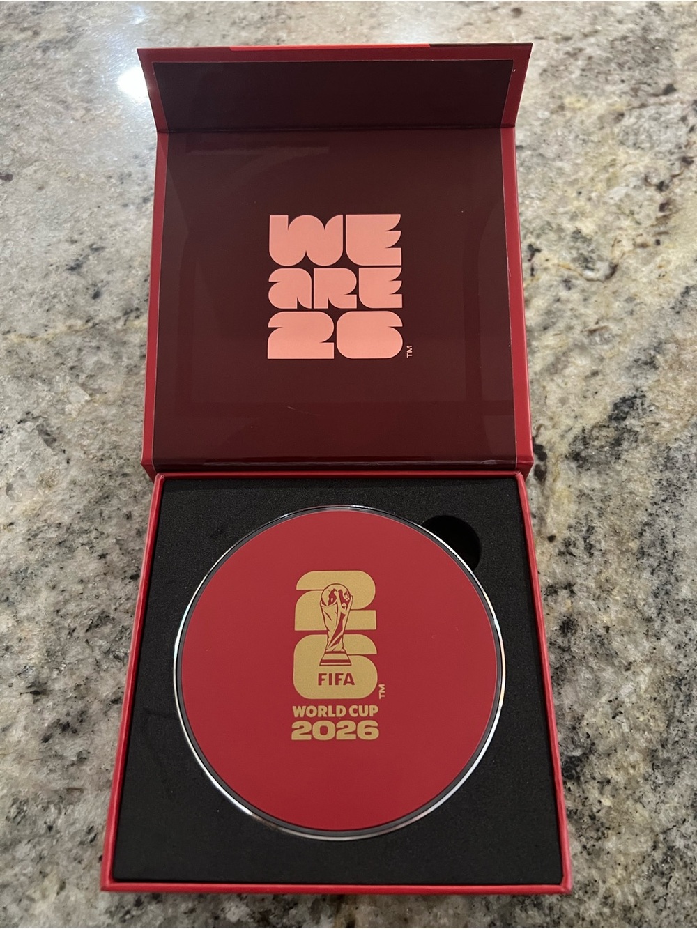 FIFA World Cup 2026 Red Commemorative Wireless Charger- Official Collectible